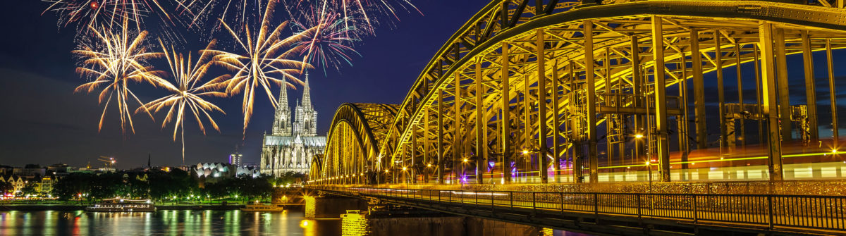 Fireworks Celebration at Cologne Germany