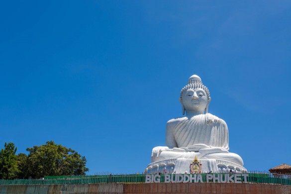 Beautiful big buddha monument of Phuket in Thailand