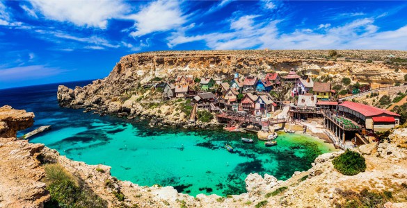 Das berühmte Popeye Village auf Malta