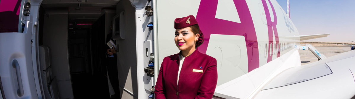 Stewardess bei Qatar Airways
