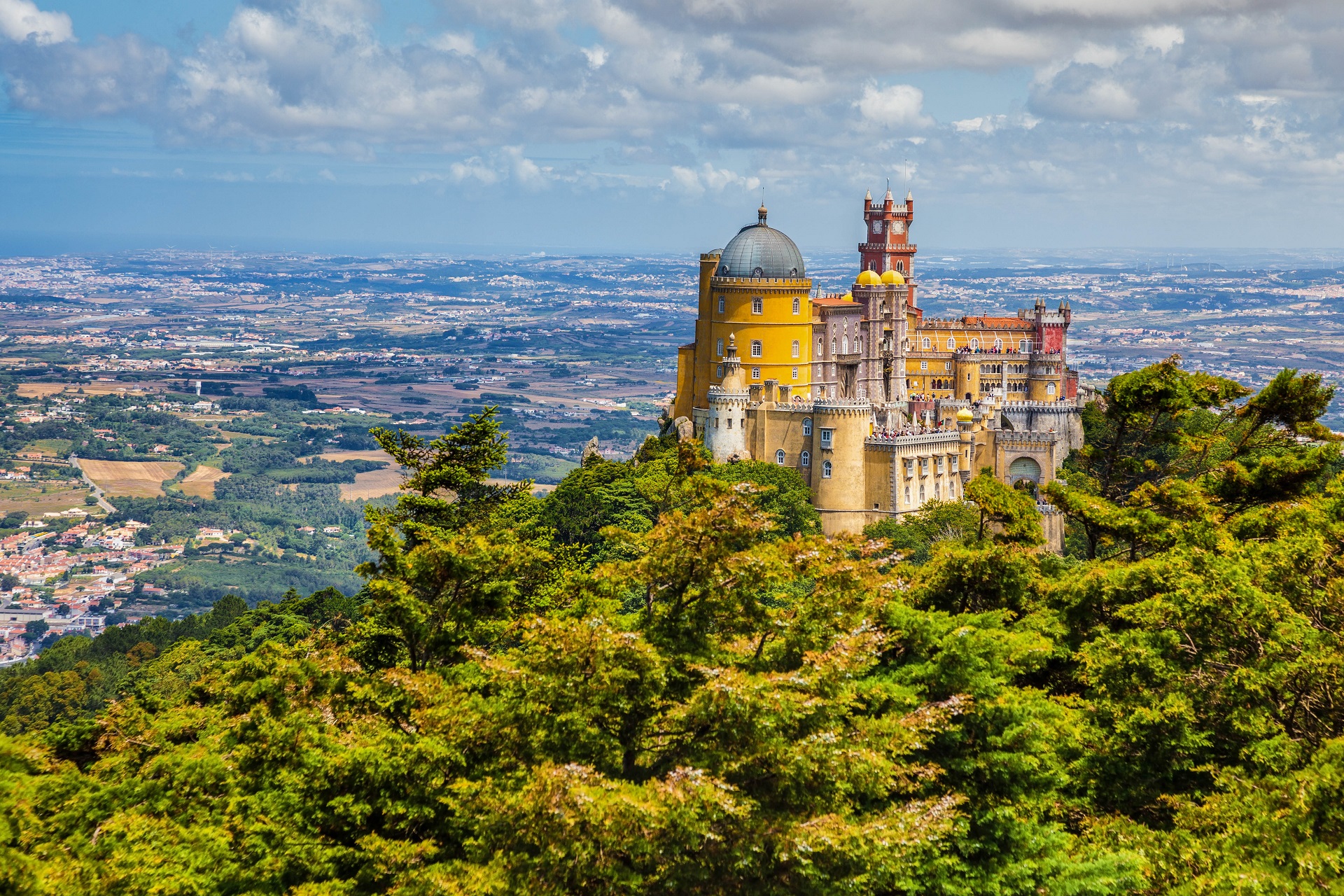 Panorama des Pena National Palace in Sintra