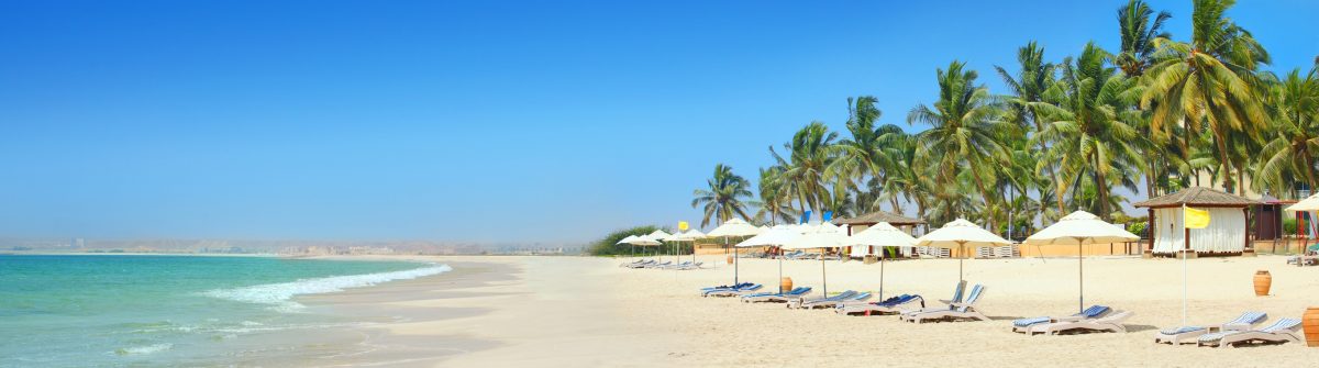 Sunny beach in Salalah Oman
