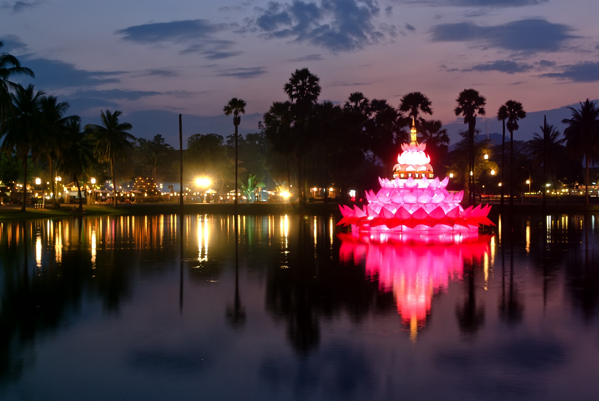 Sukhothai, Loy Krathong, Lichterfest in Thailand