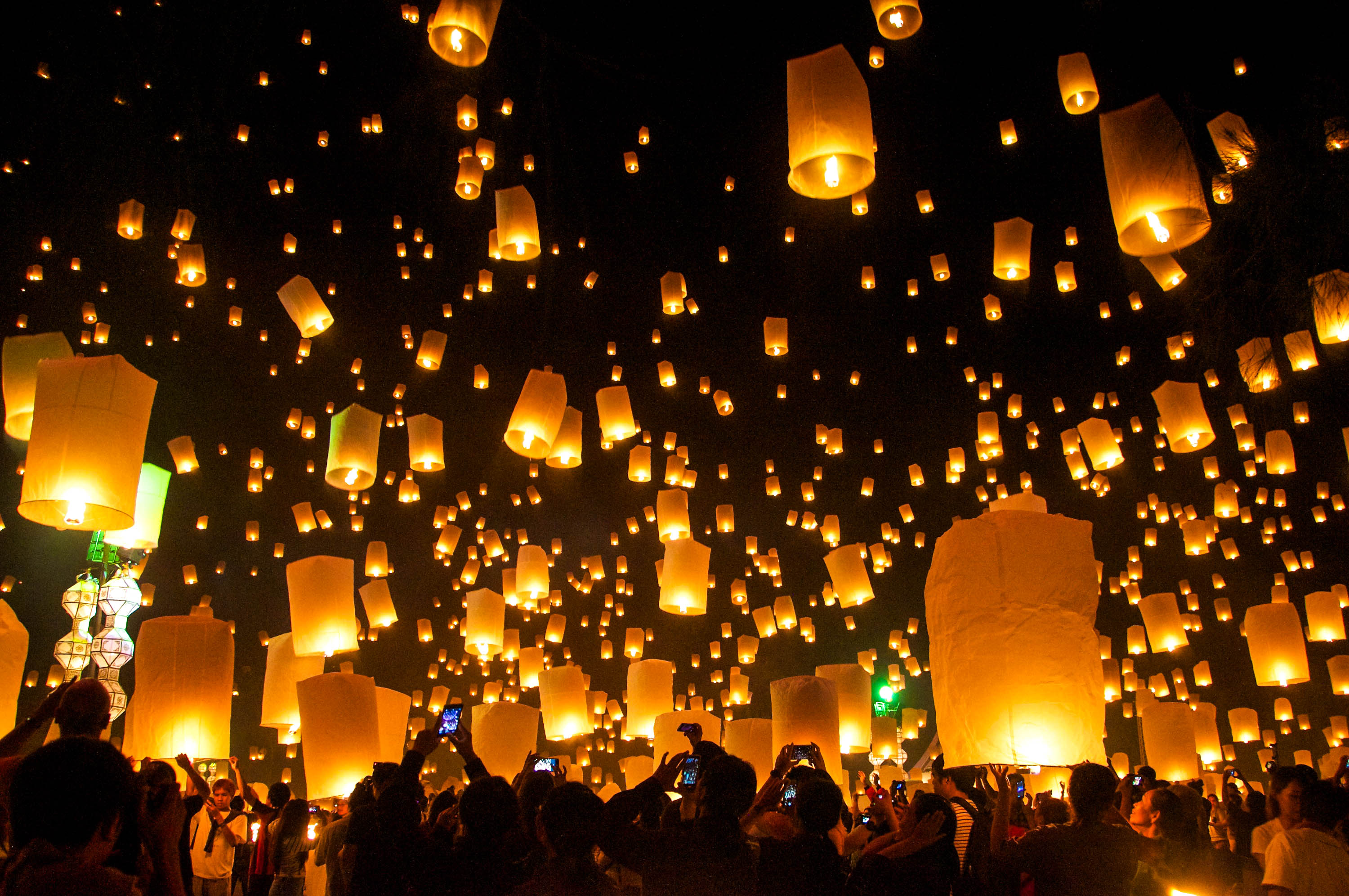 Lichterfest in Thailand, Loy Krathong, Chiang Mai