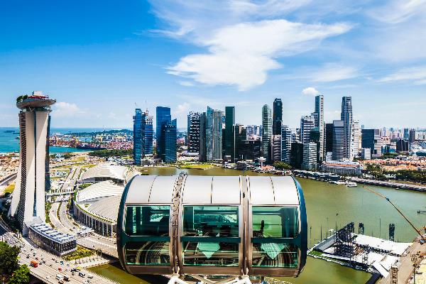 Singapur Tipps Flyer Riesenrad Skyline