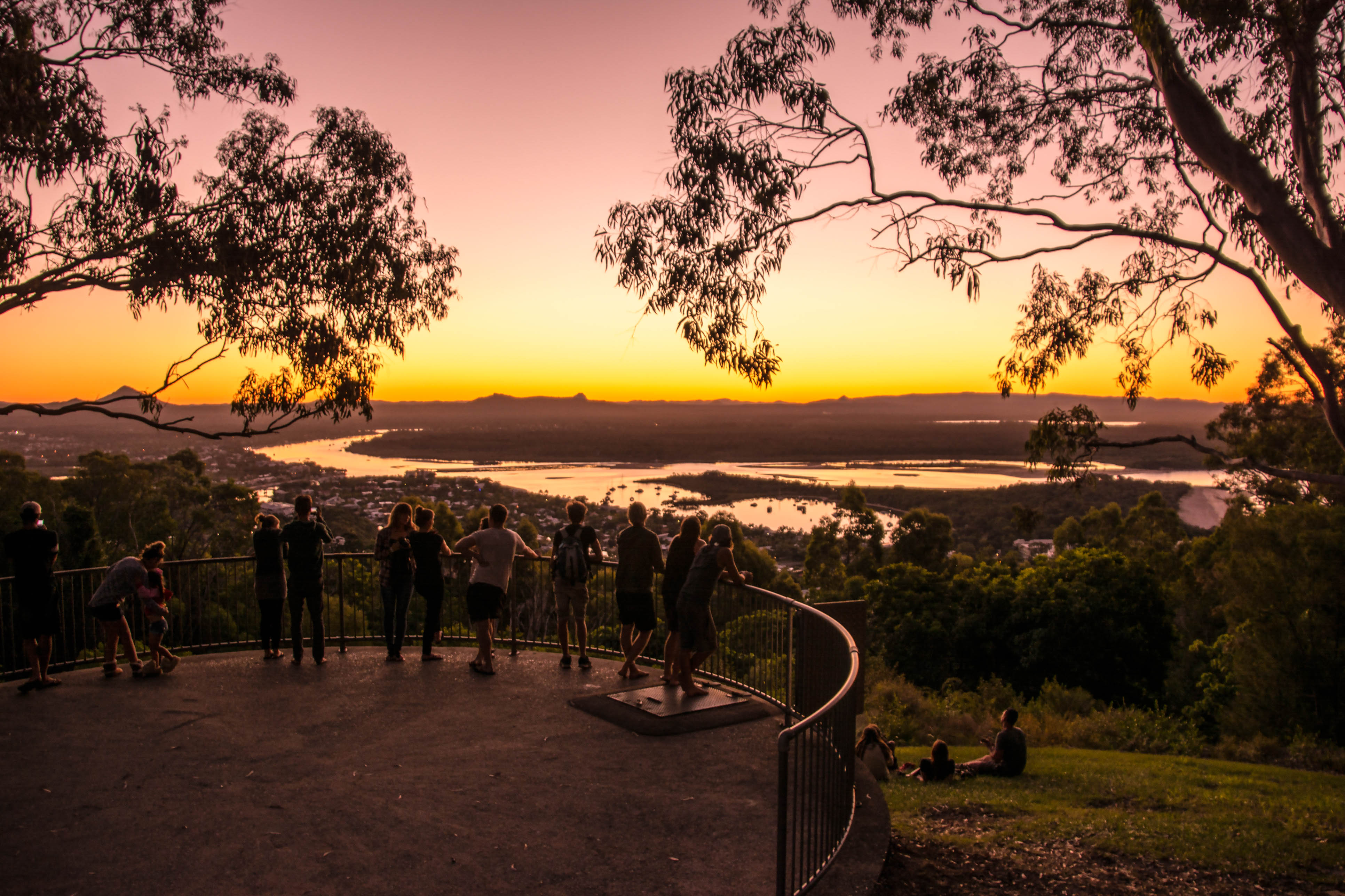 Sonnenuntergang bei Noosa, Australien
