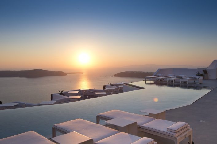 Infinity pool at Grace Santorini
