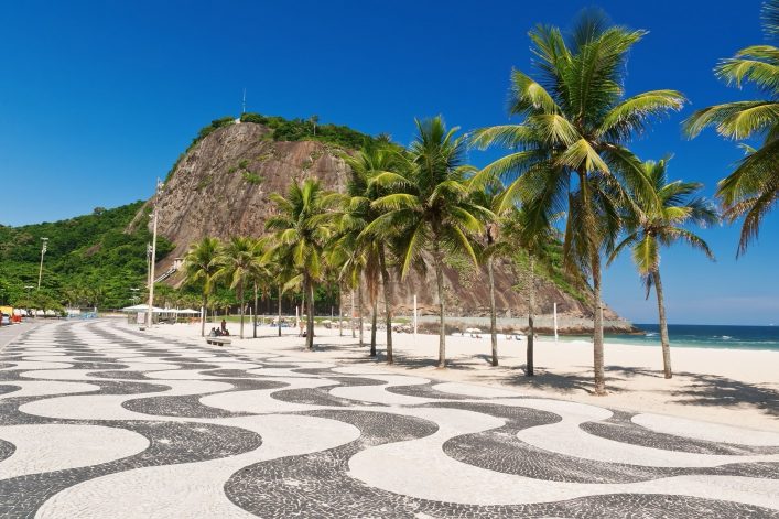Der Copacabana Beach mit dem berühmten Vektor-Boden