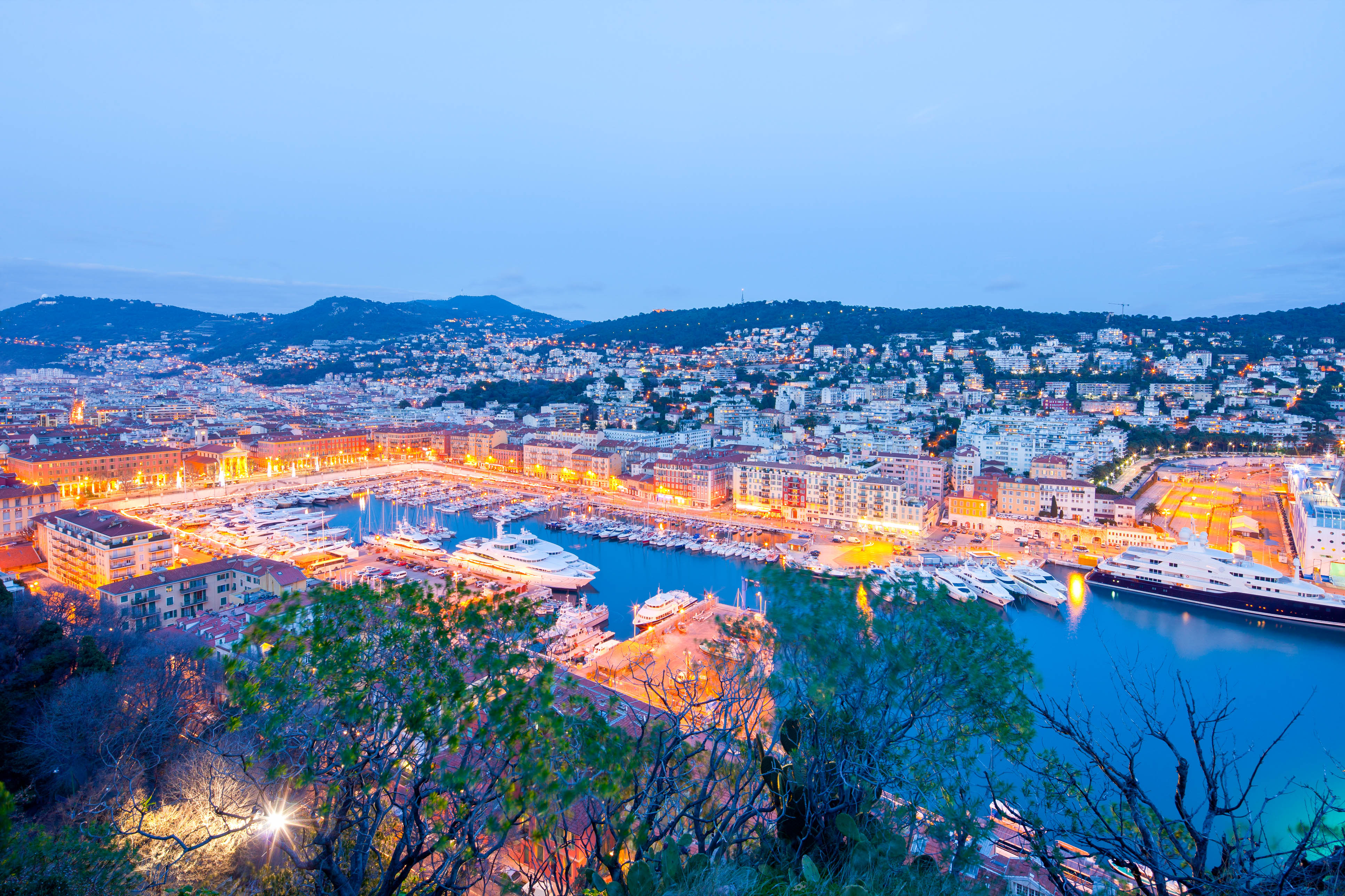 Hafen von Nizza, Blick vom Cathedral Hill