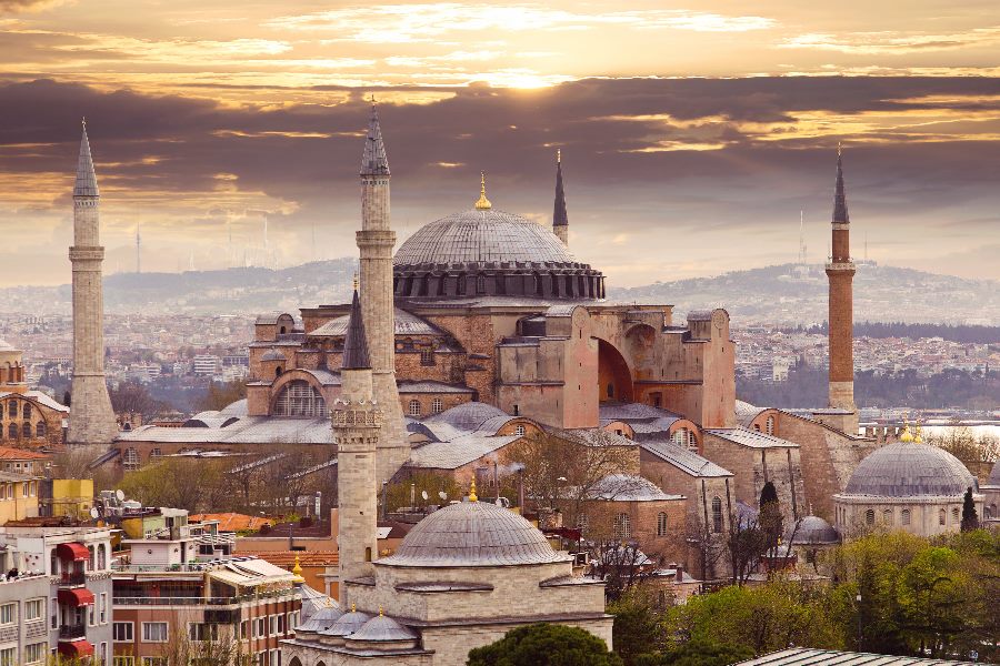 Ansicht der Hagia Sophia in Istanbul