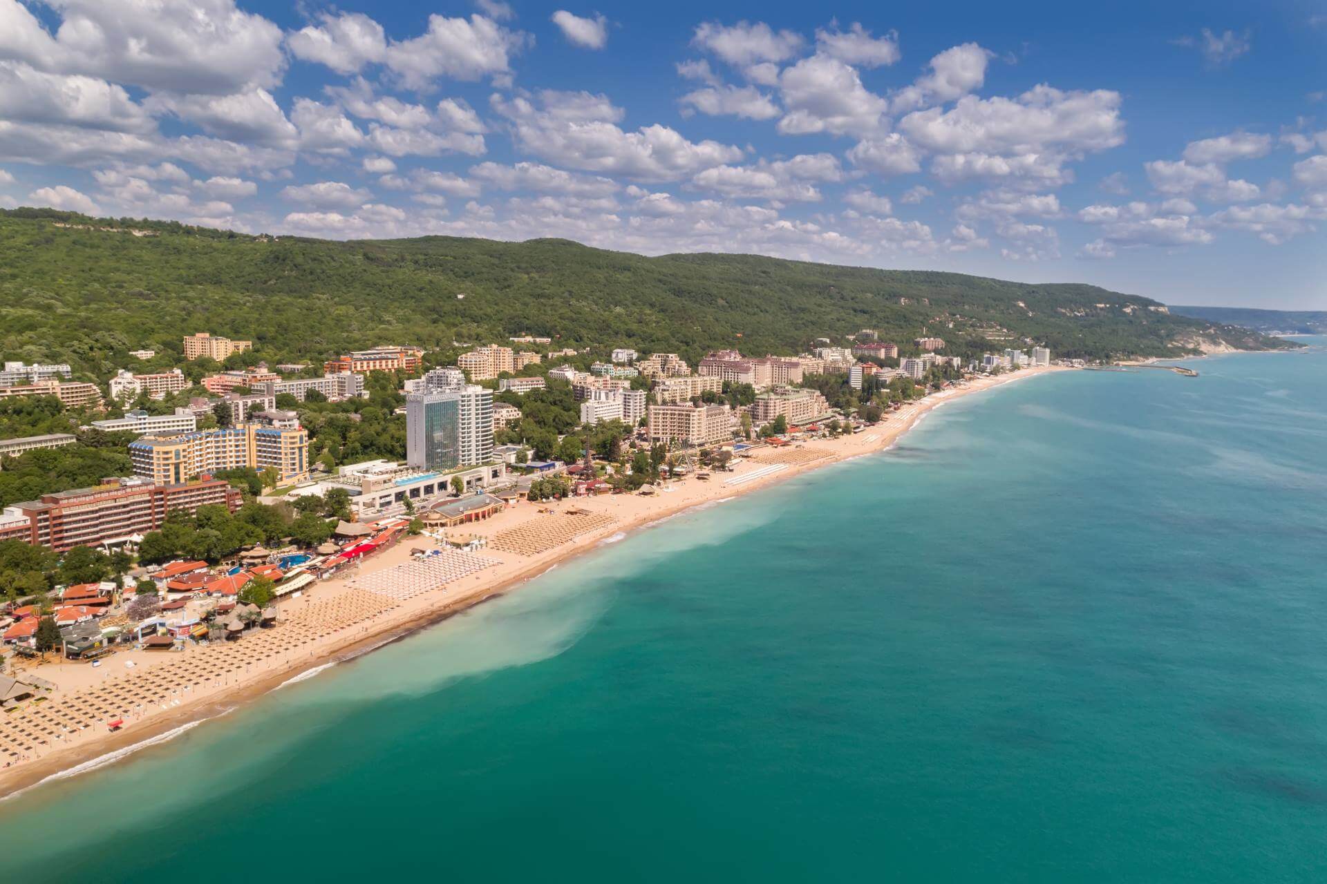 Hotels und Strand am Goldstrand in Bulgarien