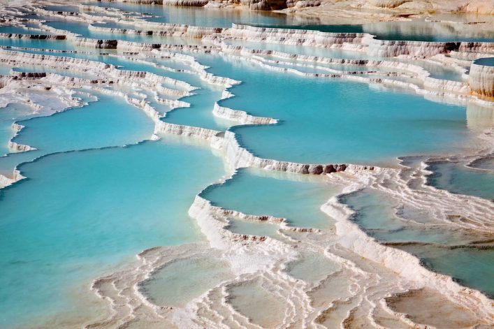 Kalksteinterrassen in Pammukale