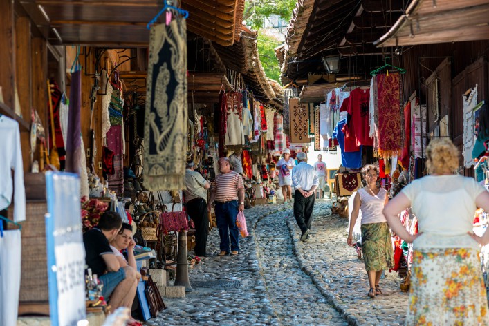Markt in Kruje, Albanien
