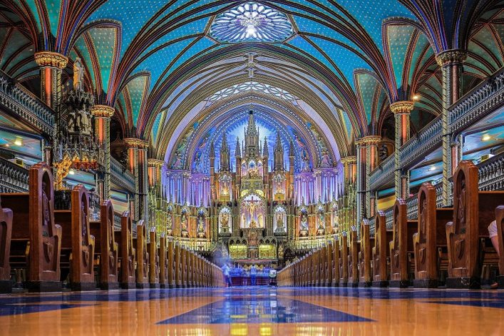 Notre Dame Innenaufnahme in Montreal