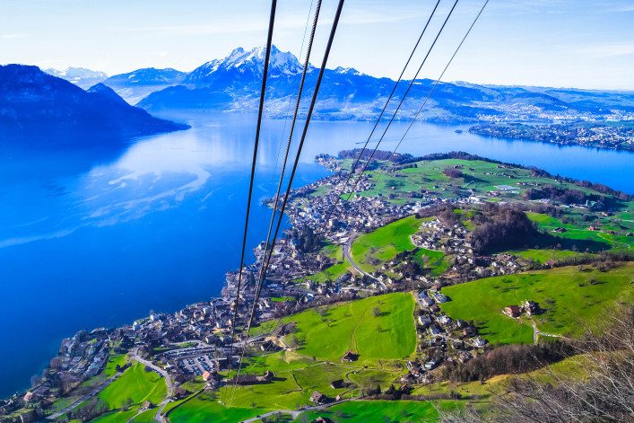 Blick auf Weggis und den Vierwaldstättersee